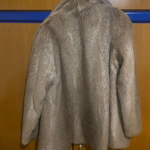 Natural nutria fur coat like new, beige, size S-L