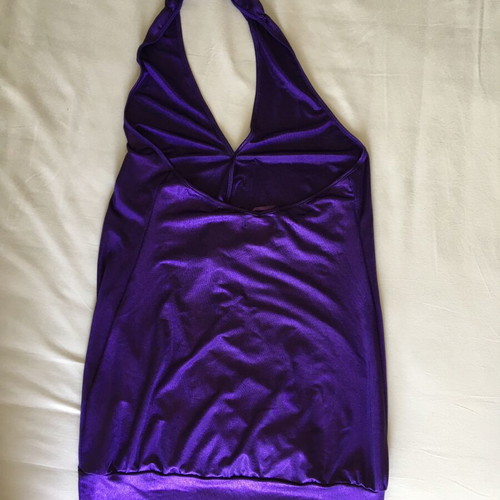 Miss Sixty purple elastic dress like new with yellow green lightning