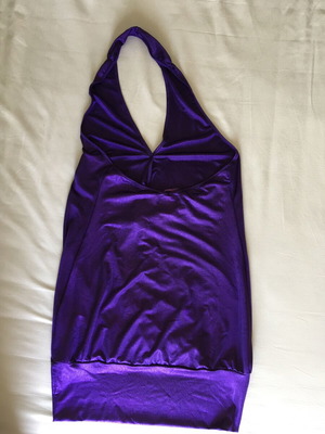 Miss Sixty purple elastic dress like new with yellow green lightning