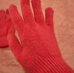 Wool gloves used size Small pink
