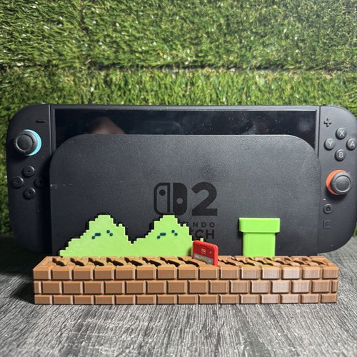 Nintendo Switch 2 Dock Base with Super Mario Design and 12 Cartridge Holders made to order
