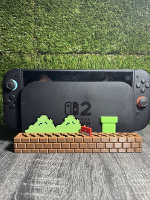 Nintendo Switch 2 Dock Base with Super Mario Design and 12 Cartridge Holders made to order