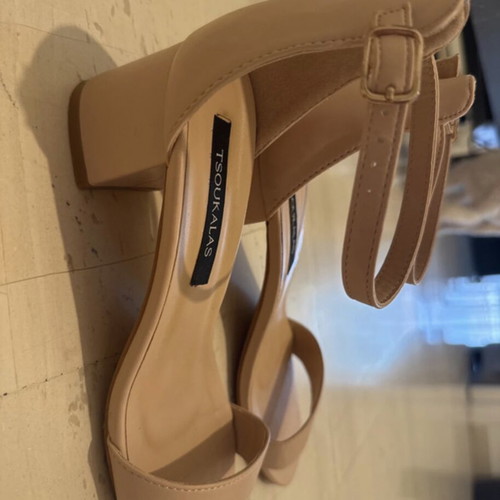 Tsoukalas Shoes beige sandals size 37 like new