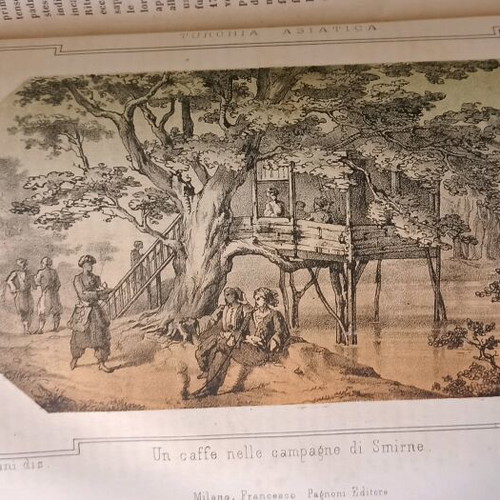 Βιβλίο γεωγραφικός άτλας 1863 μεταχειρισμένο, ιταλική γλώσσα, 1086 σελίδες