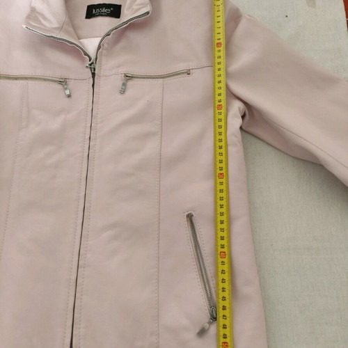 Lussile Leather Jacket Like New, Baby Pink, Size Medium
