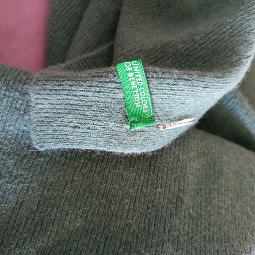 Benetton scarf mint color like new, 2m x 27cm