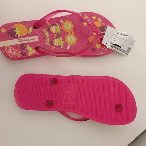 Ipanema Temas Girls flip flops with glitter, size 37, pink