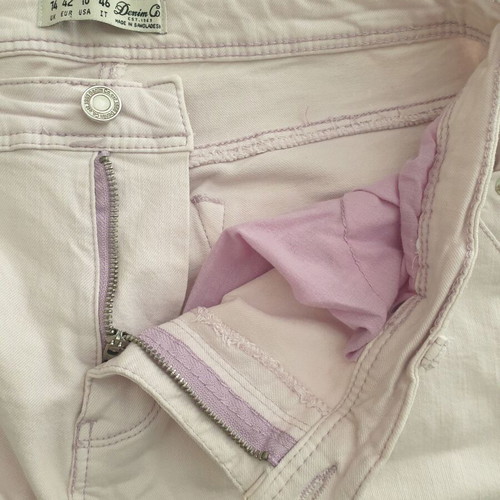 Primark Lilac Skinny Jeans Size 42 Like New with Frayed Ankles