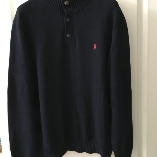Ralph Lauren knitted button-up sweater size L men's