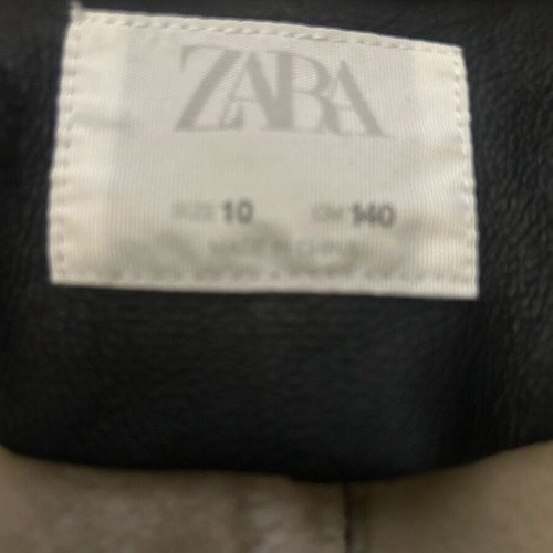 Zara kids jacket like new, fur-lined, black, size 140 cm
