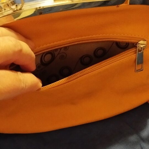 Vintage women's bag like new, yellow, unique design