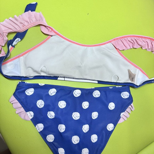 Power Flower girls' bikini 10-12 years blue pink cat design