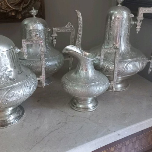 French silver-plated coffee tea set Armand Frenais used