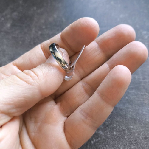 Titanium steel simple couple ring new, size 6