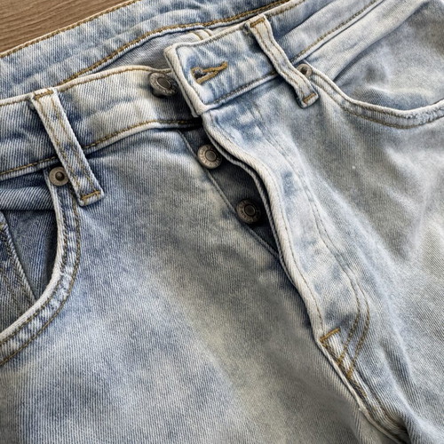 Men's ripped denim jeans light blue, like new