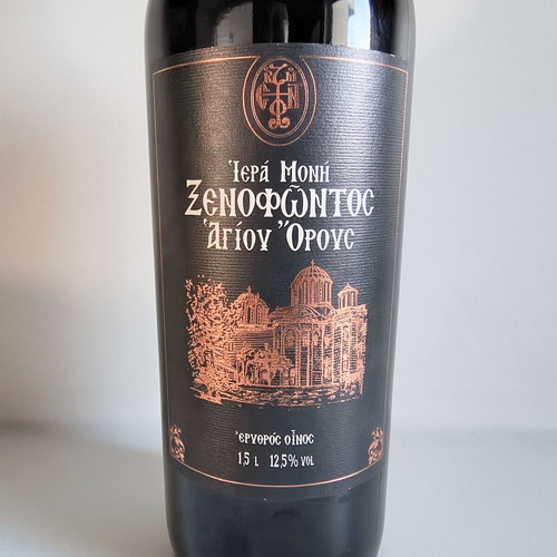 Red wine Iera Moni Xenofontos 1.5 liters new in wooden box
