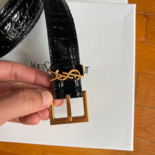 YSL belt new, black with gold details, size 100