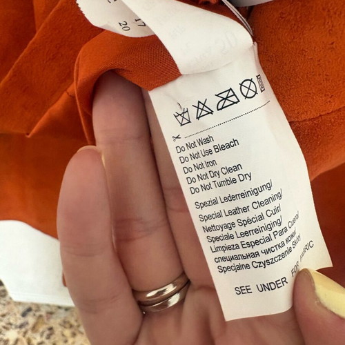 Samoon suede coat orange size 50 like new