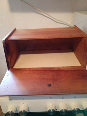 Wooden breadbox like new