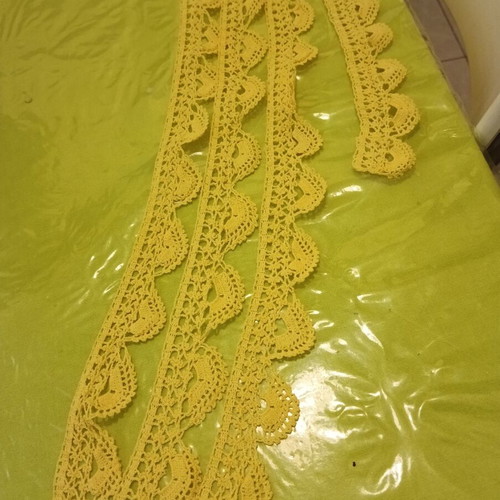 Handmade lace new, light yellow color