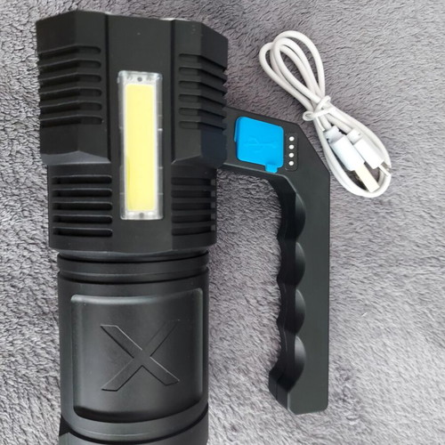 LED flashlight with USB charging, new