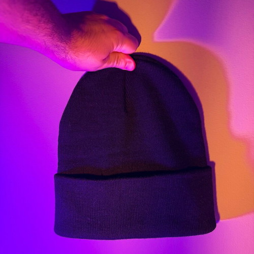 Russel Athletic x Pull And Bear beanie like new, unisex, black