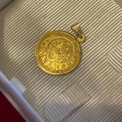 Constantinato pendant used, 14k 585 gold