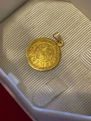 Constantinato pendant used, 14k 585 gold