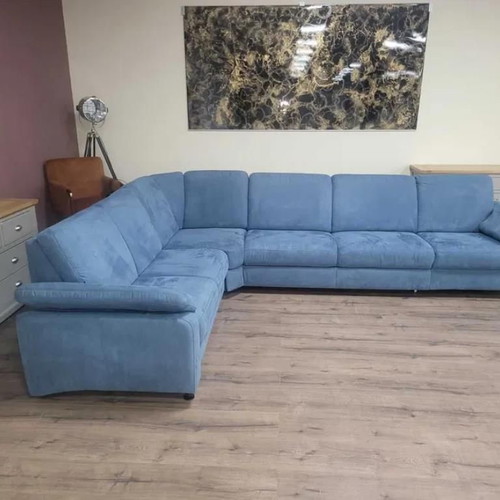 Blue fabric corner sofa with sleep function MM-ZE1059 new