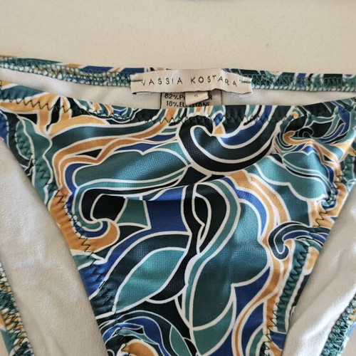 Bikini Vassia Kostara new, size small, blue and green