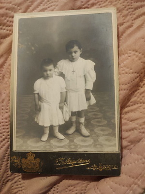 Black and white cabinet photo on cardboard by Georgios Potamitakis Athens like new