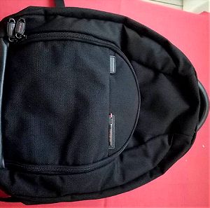 Σακίδιο πλάτης Samsonite για laptop μαύρο με πορτοκαλί λεπτομέρειες, σε πολύ καλή κατάσταση  35€
