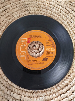 Vinyl record 45 rpm used, single Block Buster! by The Sweet
