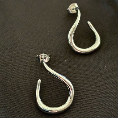Adaliz stainless steel earrings new, silver