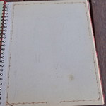 Vintage photo album with music box used, fabric cover