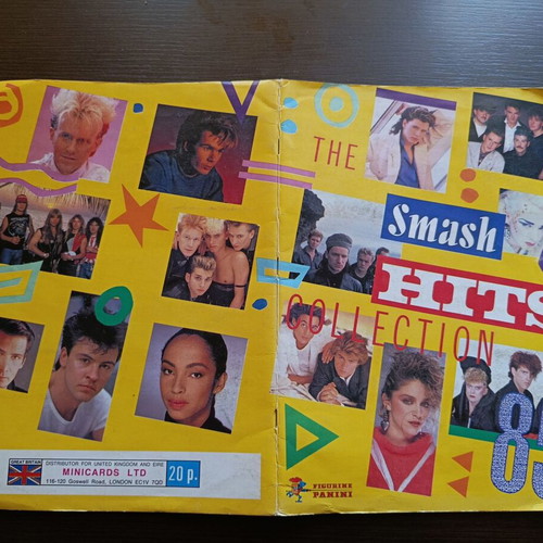 Panini Album Smash Hits 1985 Used Sticker Collection
