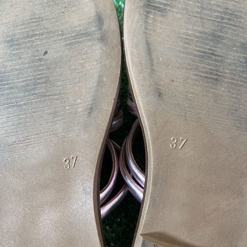 TFP The Fashion Project Leather Sandals Metallic Pink like new, size 37