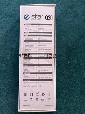 Estar Q20 Dual Sim κινητό σφραγισμένο με κουμπιά