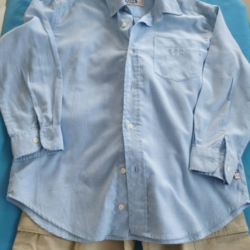Sam 0-13 boys blue dress shirt like new, size 8