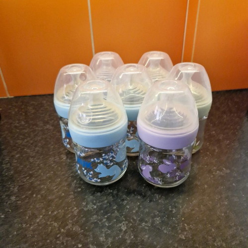 Nuk Glass Bottles Nature Sensel 120ml used with silicone nipple