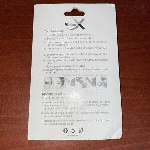 Beauty manicure and pedicure set, 8 pieces