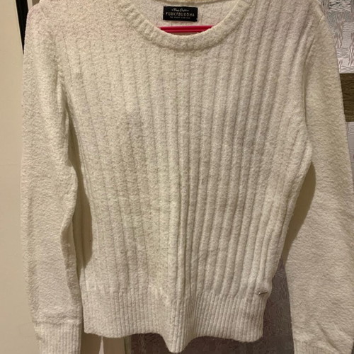 Funky Buddha knitted sweater like new, white cream, size S