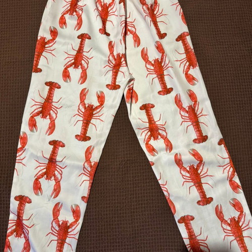 Summer pants one size with lobsters like new, white and red