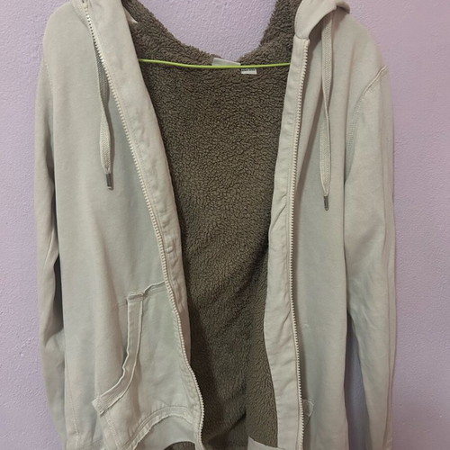 Esmara cardigan used, size M, beige and brown, broken zipper