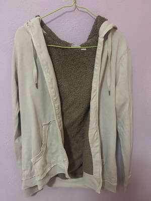 Esmara cardigan used, size M, beige and brown, broken zipper