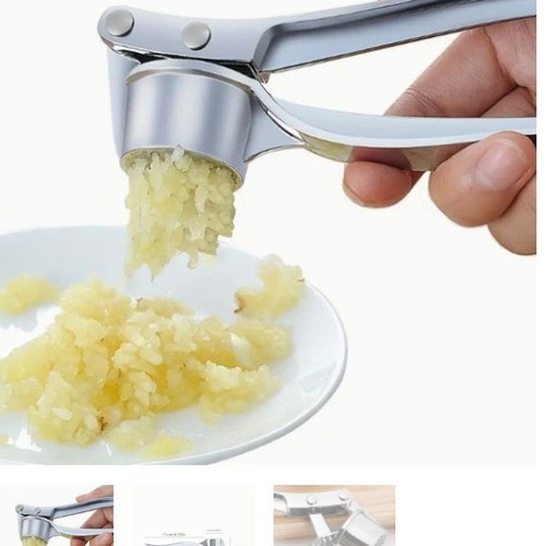 Garlic press new, rust-resistant metal