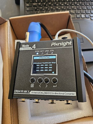 Pknight CR041R MK II Art-Net/sACN προς DMX512 μετατροπέας νέος, 4-θυρών διπλής κατεύθυνσης Node
