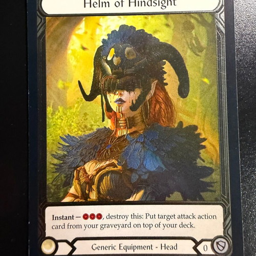 Helm of Hindsight Extended Art Cold Foil card like new
