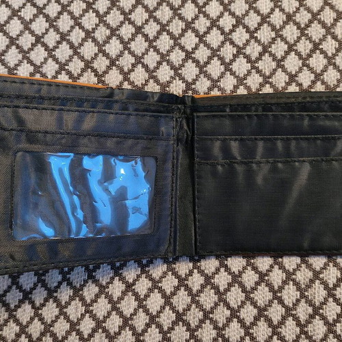 Canvas wallet used brown