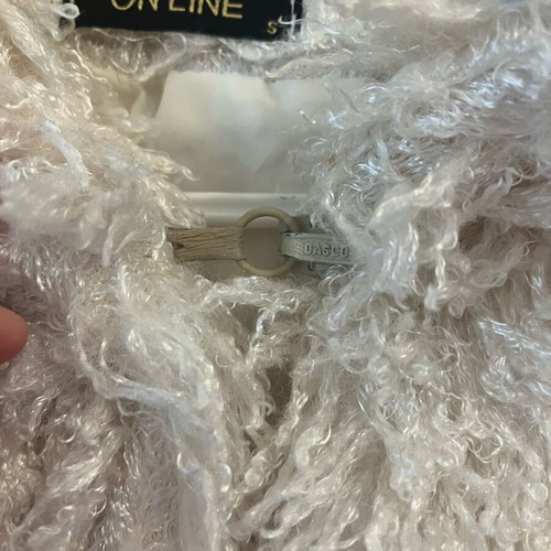 Fluffy faux fur jacket On Line like new, size S, white